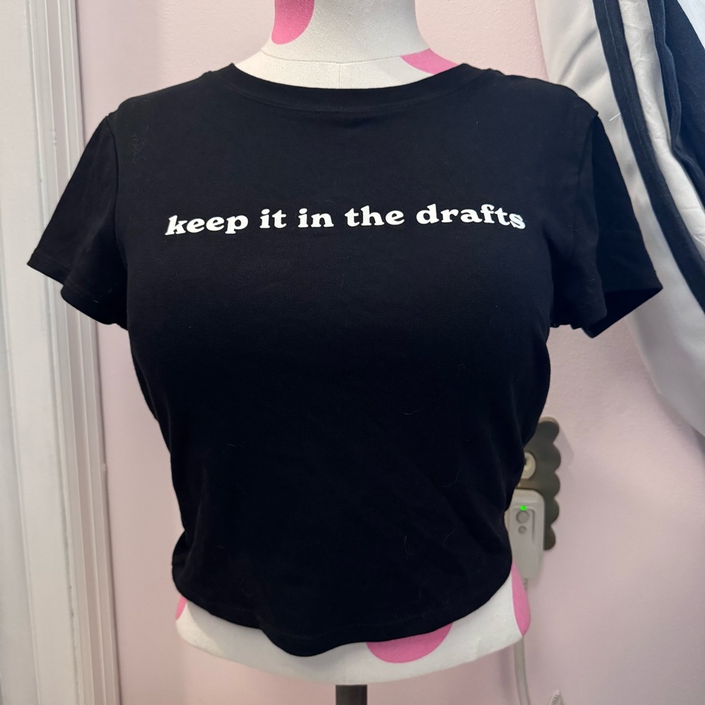 Funny Slogan Dolls Kill Womens Babydoll Tee Generation Kiss "Keep It In The Draf